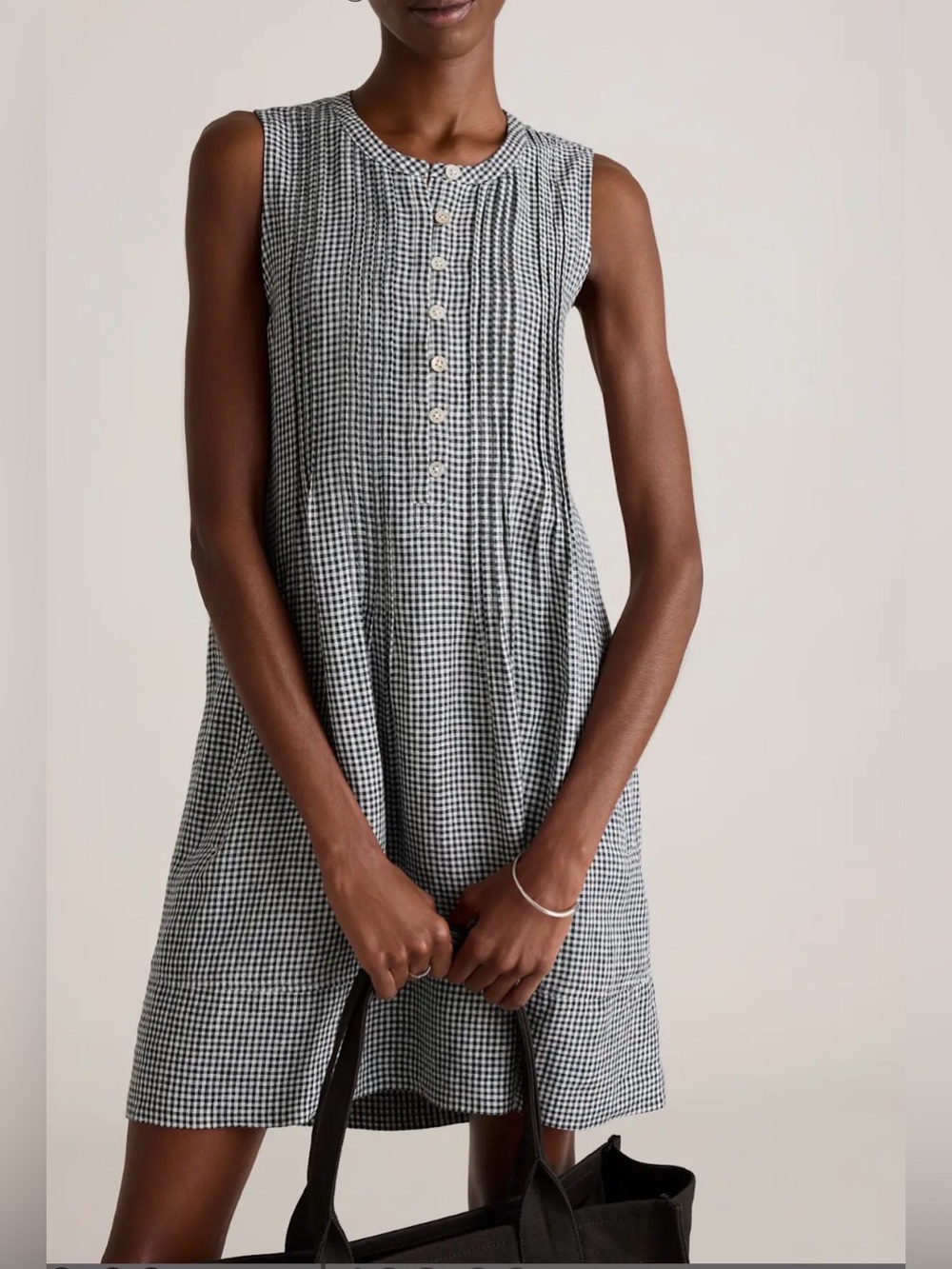 NEW Quince 100% European Linen Sleeveless Swing Dress XS